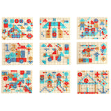 Creative Mosaic Blocks Table Set for Kids – 259 Pieces