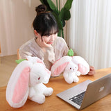 Strawberry Rabbit Plush Toy – 25cm Soft Cuddly Bunny