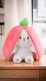 Strawberry Rabbit Plush Toy – 25cm Soft Cuddly Bunny