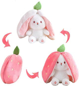 Strawberry Rabbit Plush Toy – 25cm Soft Cuddly Bunny