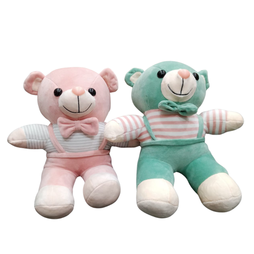 Cute Teddy Bear Plush Toys Pair – Soft Stuffed Assorted Bears (Set of 2)