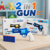 Cutie Soldier 2-in-1 Foam Dart Blaster & Water Gun Play Set for Kids
