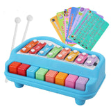 2-in-1 Piano Xylophone Toy with 8 Colorful Keys for Kids