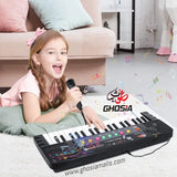 37-Key Piano Keyboard Toy for Kids with Microphone & Stool