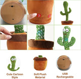Dancing Cactus Toy | Singing Talking Rechargeable Plush