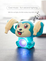 Dancing Jumping Monkey Toy | Press Belly to Dance | Rainbow LED & 4 Songs for Toddlers