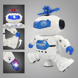 Dancing Robot Toy for Kids with 3D Flashing Lights & 360° Rotation