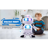 Dancing Robot Toy for Kids with 3D Flashing Lights & 360° Rotation
