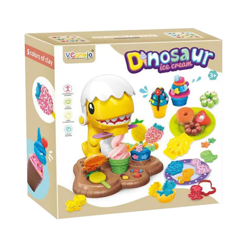 Dinosaur Color Clay Ice Cream Playset – DIY Craft Kit for Kids