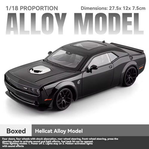 Dodge Challenger Hellcat Diecast Model Car – 1:18 Scale Collectible