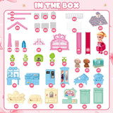 Doll House Role Play Set with Lighting Effects – 191 Pieces
