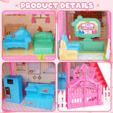 Doll House Role Play Set with Lighting Effects – 191 Pieces