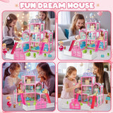 Doll House Role Play Set with Lighting Effects – 191 Pieces