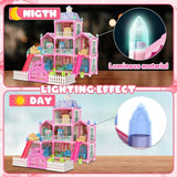 Doll House Role Play Set with Lighting Effects – 191 Pieces