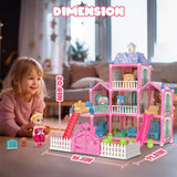 Doll House Role Play Set with Lighting Effects – 191 Pieces