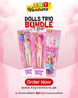 Dolls Trio Bundle – 3 Mini Dolls for Girls