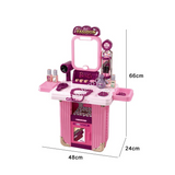 Princess Hair Salon Playset for Kids – 3-in-1 Suitcase with Light & Sound