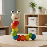 Flexible Wooden Caterpillar Twist Toy for Kids