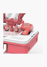 2-in-1 Draw-Bar Dressing Table & Suitcase Toy for Kids