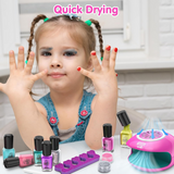 Nail Polish Kit for Kids with Dryer – Peel-Off Manicure Set