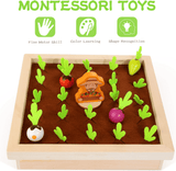 Wooden Carrot Harvest Learning Game for Kids