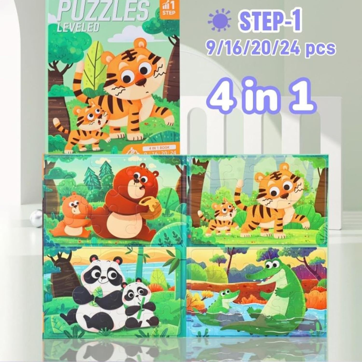 Magnetic Puzzle Book for Kids - Fairy, Sea & Animal Themes