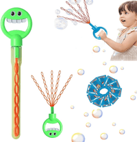 Smiley bubble wand leak-proof lid design