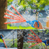 32-Hole Smiley Bubble Wand for Kids