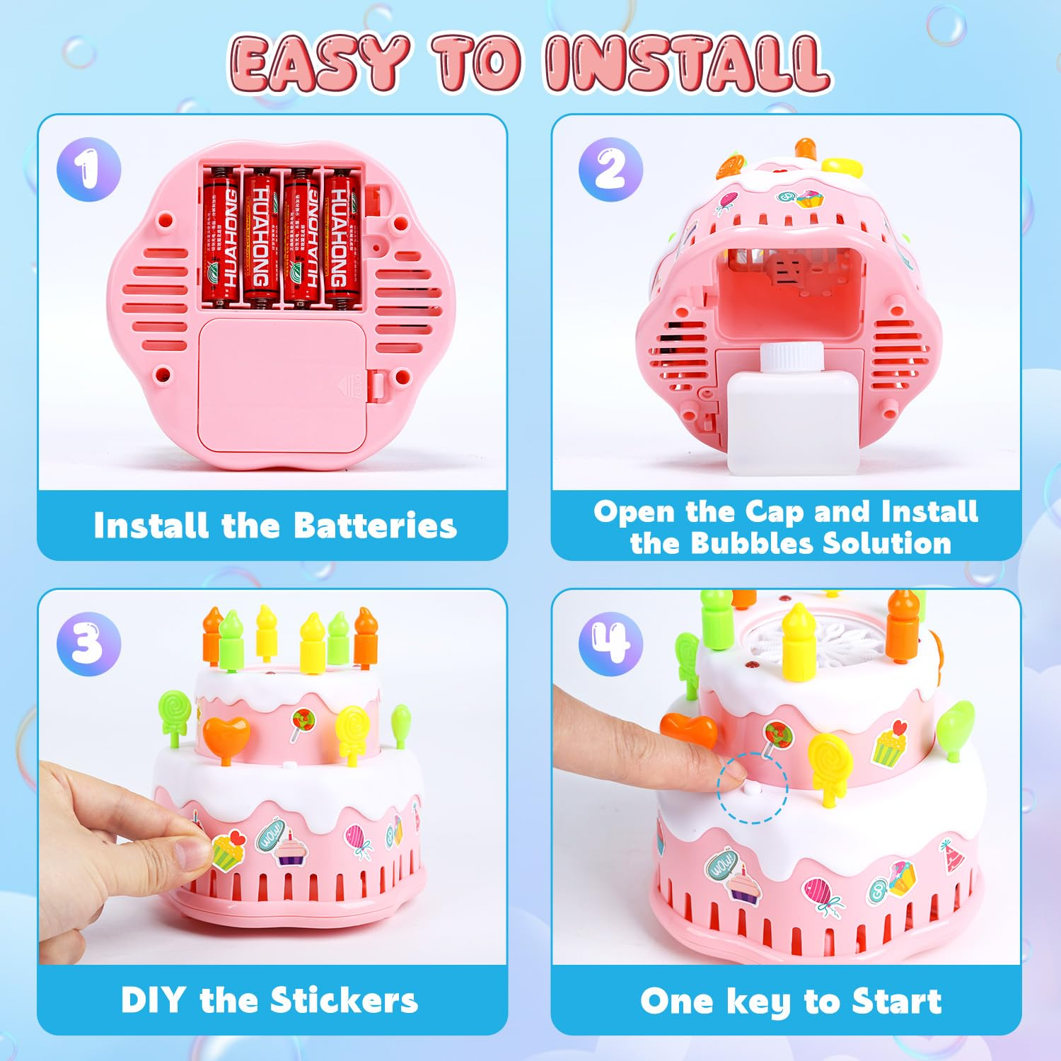 Automatic Bubble Machine with Music - Birthday Party Toy Pakistan