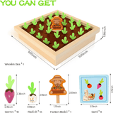 Wooden Carrot Harvest Learning Game for Kids