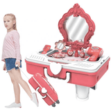 2-in-1 Draw-Bar Dressing Table & Suitcase Toy for Kids