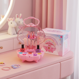 Kids Washable Makeup Box Set with Mirror – Non-Toxic Beauty Kit