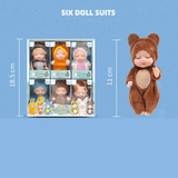 Mini Sleeping Baby Dolls Set for Kids – 6 Pcs