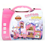 Dream Doll House Suitcase for Kids Girls – Portable Playset