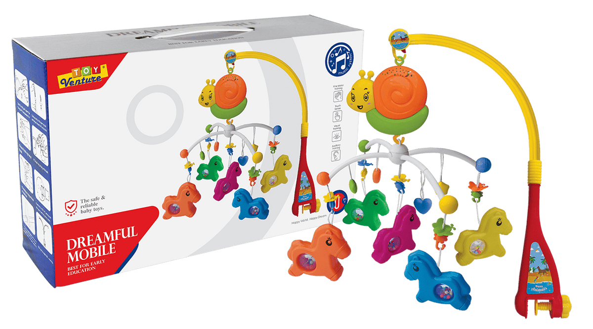 Dreamful Mobile Box Horse – Musical Crib Toy with Lights