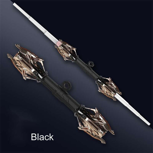 Dual Head Rotate Sword with Spark Lights | Telescopic LED Lightsaber Toy for Kids