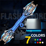 Dual Head Rotate Sword with Spark Lights | Telescopic LED Lightsaber Toy for Kids