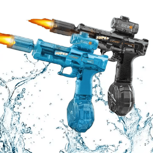 Electric Burst Water Shooting Gun with LED Light & Silencer