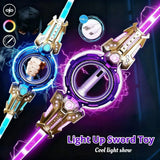 Electric Gyro Light Sword with Spinning LED Action Blade