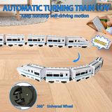 Electric RC Train Toy for Kids with Track Set