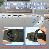 Electric RC Train Toy for Kids with Track Set