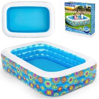 BESTWAY Happy Flora Kids Pool 7.6ft | Rectangular Inflatable Pool