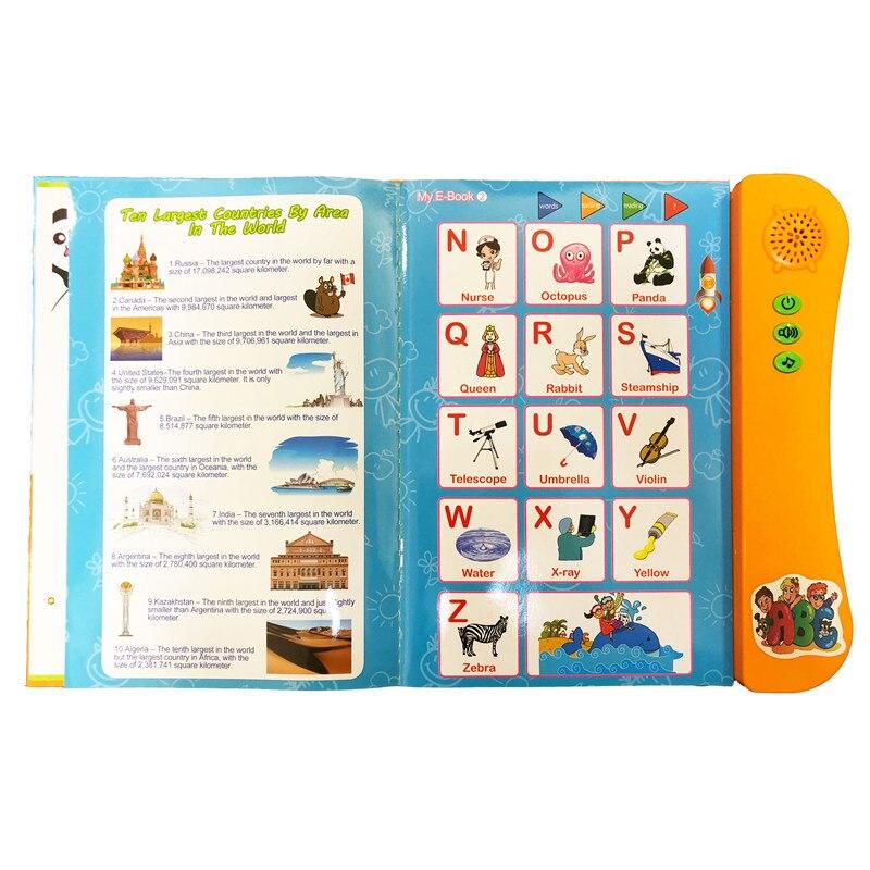 English e-book for kids showing alphabet and animal pages