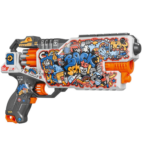 Fast Pioneer Electric Soft Bullet Gun Toy with LED Lights – 24 Foam Bullets for Kids