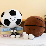 Football & Basketball Plush Toys – Soft Sports Ball Cushions for Kids