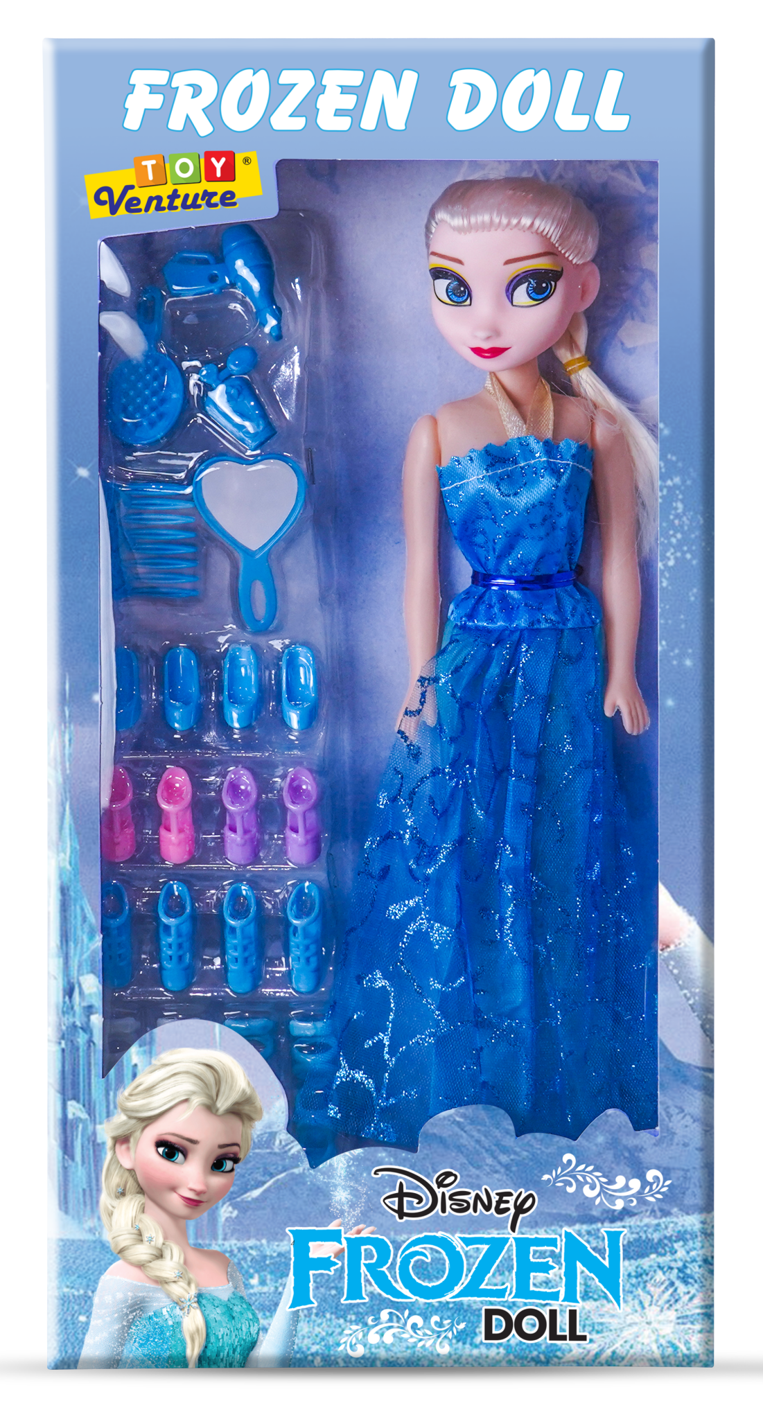 Frozen Princess Doll with Styling Accessories for Girls (3+ Years)