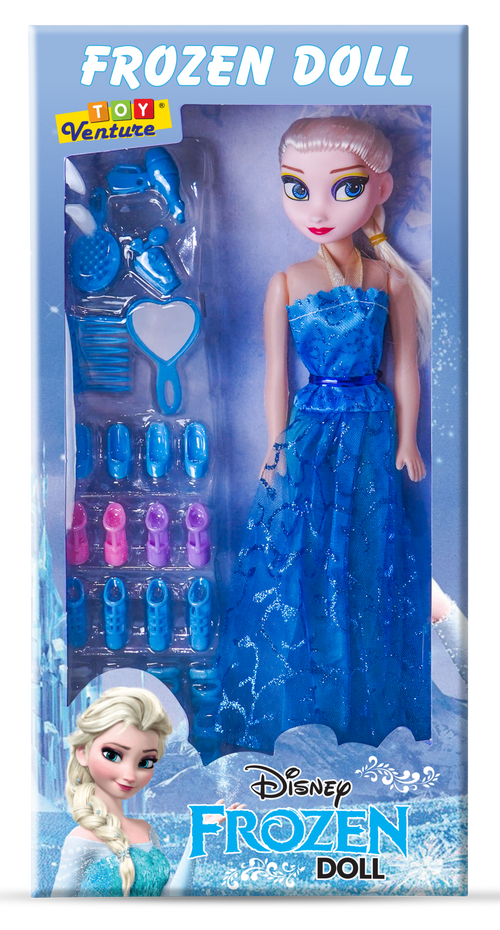 Frozen Princess Doll with Styling Accessories for Girls (3+ Years)