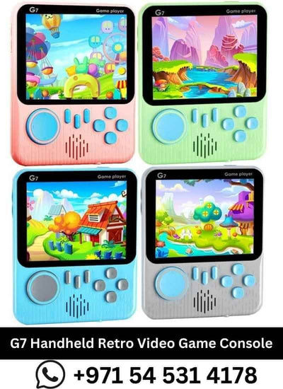 G7 Retro Handheld Game Console | 666 Built-In Games | 3.5-Inch LCD Screen
