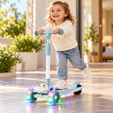 Blue Chick Kids Scooter with LED Light-Up Wheels & Music