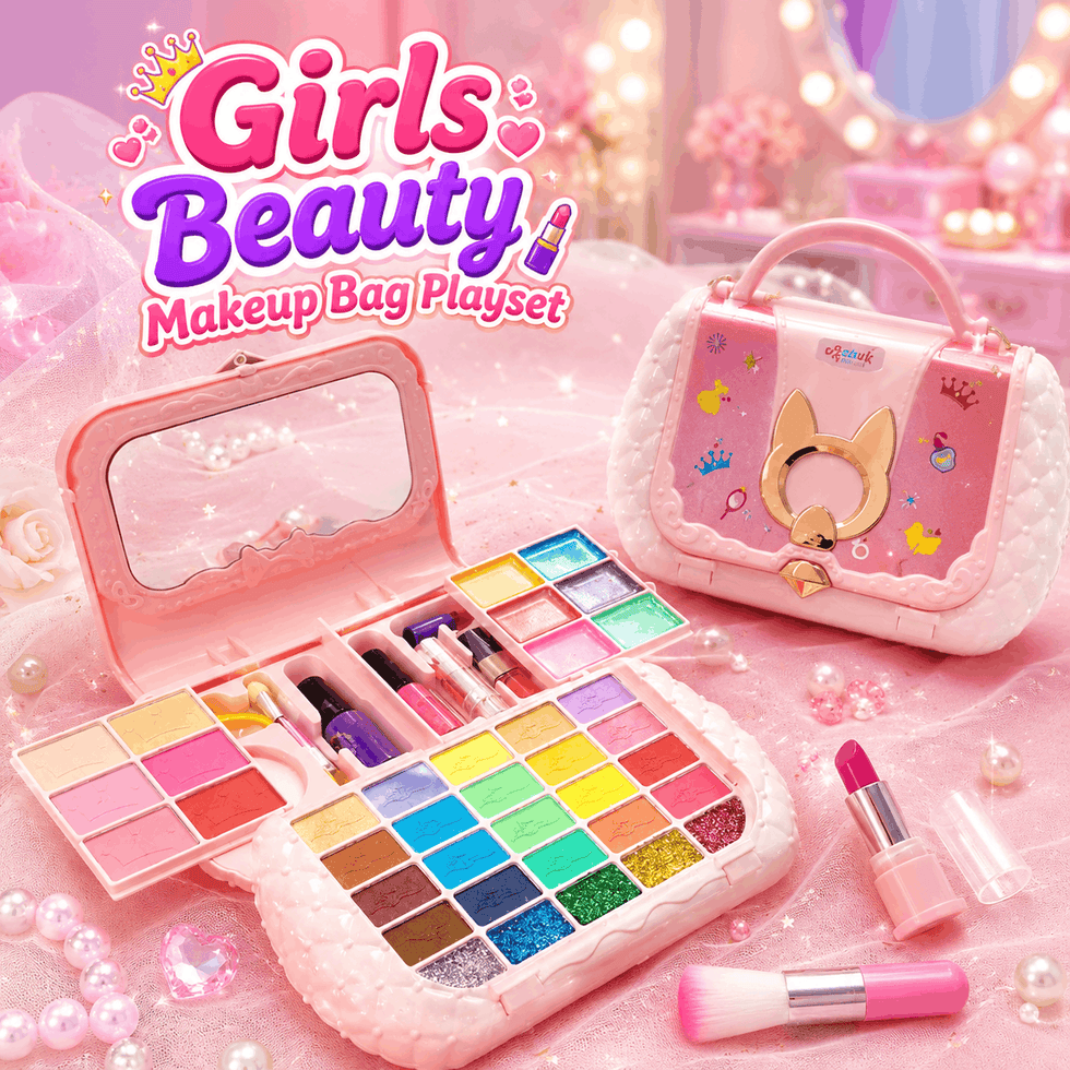 Girls Beauty Makeup Bag Playset for Kids